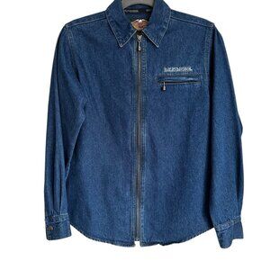 Harley-Davidson moto denim jacket full zip Sz XS